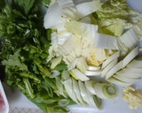白菜と春菊と豚肉のさっぱり中華炒め♪作り方1写真