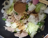 白菜と春菊と豚肉のさっぱり中華炒め♪作り方6写真