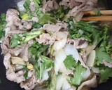 白菜と春菊と豚肉のさっぱり中華炒め♪作り方8写真
