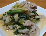 白菜と春菊と豚肉のさっぱり中華炒め♪作り方9写真