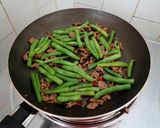 さやいんげんと挽肉の豆鼓炒め作り方3写真