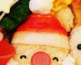 キャラ弁♡クリスマスサンタさんとトナカイ作り方3写真