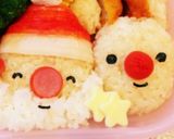 キャラ弁♡クリスマスサンタさんとトナカイ作り方5写真