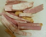 トマトソースDE水漬けエビクリームパスタ作り方8写真