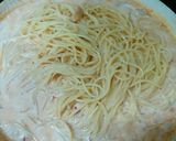 トマトソースDE水漬けエビクリームパスタ作り方15写真