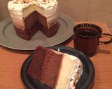 バレンタインにも☆三層チョコレートケーキ作り方32写真