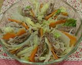 白菜と豚肉のレンジ蒸し作り方2写真