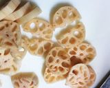 厚切りれんこんと牛肉の甘辛しょうゆ煮作り方1写真