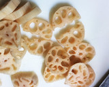 厚切りれんこんと牛肉の甘辛しょうゆ煮作り方1写真