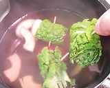 椎茸軸と菜の花のお吸い物作り方3写真