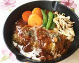 煮込みガーリックハンバーグ作り方17写真