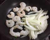 えびと水菜の豆乳パスタ作り方5写真