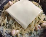えびと水菜の豆乳パスタ作り方8写真