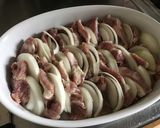 豚肩ロースと玉ねぎの味噌重ね焼き作り方2写真