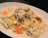 牡蠣と豆乳のスープパスタ作り方11写真