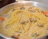 牡蠣と豆乳のスープパスタ作り方10写真