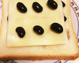 おせちの残りの黒豆で☆黒豆チーズトースト作り方4写真
