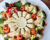 クリスマス！マッシュポテトのリースサラダ作り方5写真