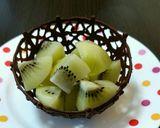 チョコレートでレースのお皿作り方6写真