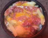 コンビーフと玉葱のケーキ風オムレツ作り方2写真