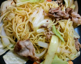 和風焼きそば☝めんつゆ簡単創味のつゆ味❤作り方4写真