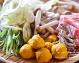 もちもちかぼちゃ団子の食べる和風スープ鍋作り方3写真