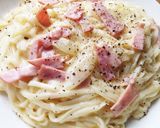 うどん乾麺でカルボナーラ！簡単コツあり。作り方12写真