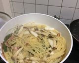 茎がしんなり！紅菜花パスタ作り方5写真
