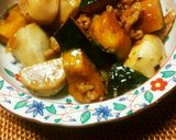かぼちゃと里芋の煮物♪作り方8写真