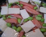 クリスマスリースっぽく！豆腐のうま煮作り方4写真