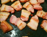簡単!かぼちゃとベーコン炒め作り方1写真