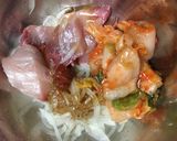 鰤と玉ねぎのシャキシャキピリ辛キムチ和え作り方3写真