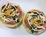 豆苗×ウィンナーのカレー風味和トースト作り方5写真