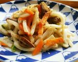 犬ご飯 レバー入り焼きうどん作り方4写真
