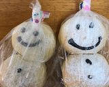 手ごねで 雪だるまパン作り方12写真