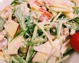 低糖質☆りんご消費！水菜とのサラダ作り方5写真