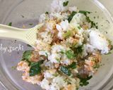 鮭とパクチーのおにぎり作り方1写真