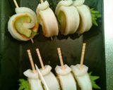大葉とたくあんのちくわ巻作り方3写真