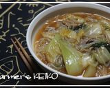 青梗菜と糸こんにゃくのキムチラーメン風作り方2写真