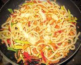 「コロッケ焼うどん」作り方5写真