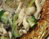 あさりとキャベツであんかけかた焼きそば作り方7写真