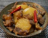 大根とすじ肉の煮しめ作り方3写真