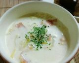 ベーコンと白菜たっぷり♡のミルクスープ作り方4写真