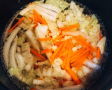 簡単！白菜と人参、ふんわり卵のお味噌汁作り方2写真