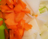 簡単！たっぷり野菜と厚揚げのチゲ煮込み作り方1写真