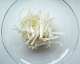 大根の皮とお茶漬けの素で　即席浅漬け作り方1写真