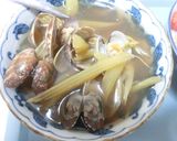 アサリとセロリのスープ作り方7写真
