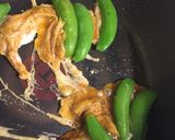 スナップエンドウの卵和え（醤油味）作り方3写真
