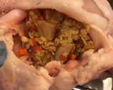 チキンの丸焼き ブルグル詰め作り方3写真