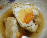 めんつゆで味付け簡単☆卵入り巾着の煮物作り方6写真